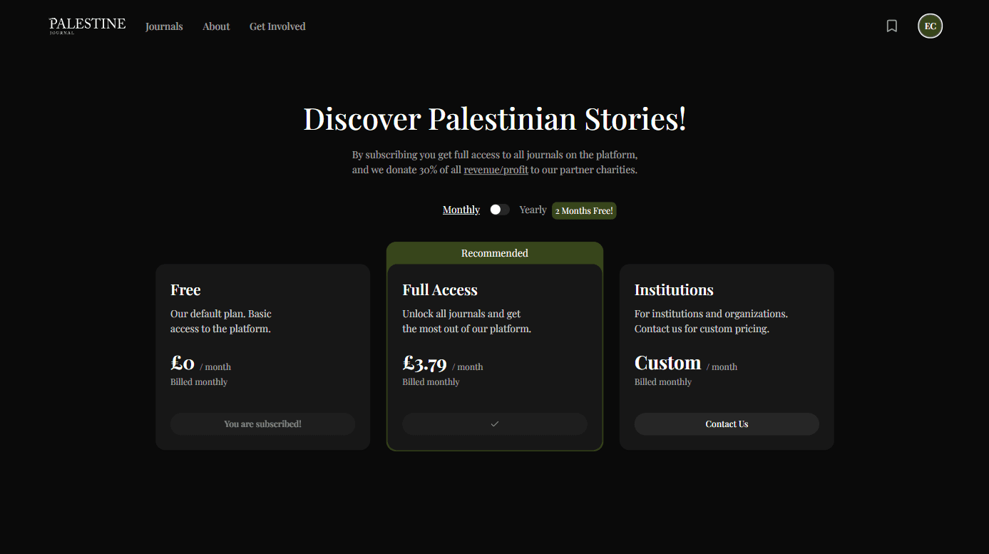 Subscription and paywall screen